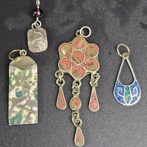 Vintage Pendants Lot of 4 Assorted Charms As Shown